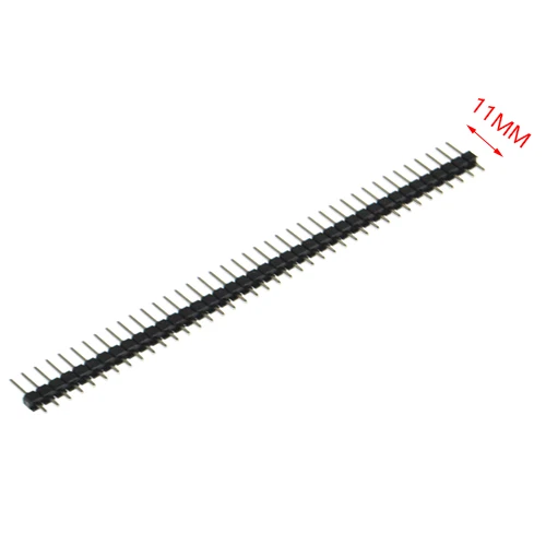 10PCS 1X40 Pin Single Row MALE 2.54MM PITCH 11MM/15MM/17MM/21MM/25MM LONG PIN Header connector Strip 1X40pin 1*40 40P 40Pin