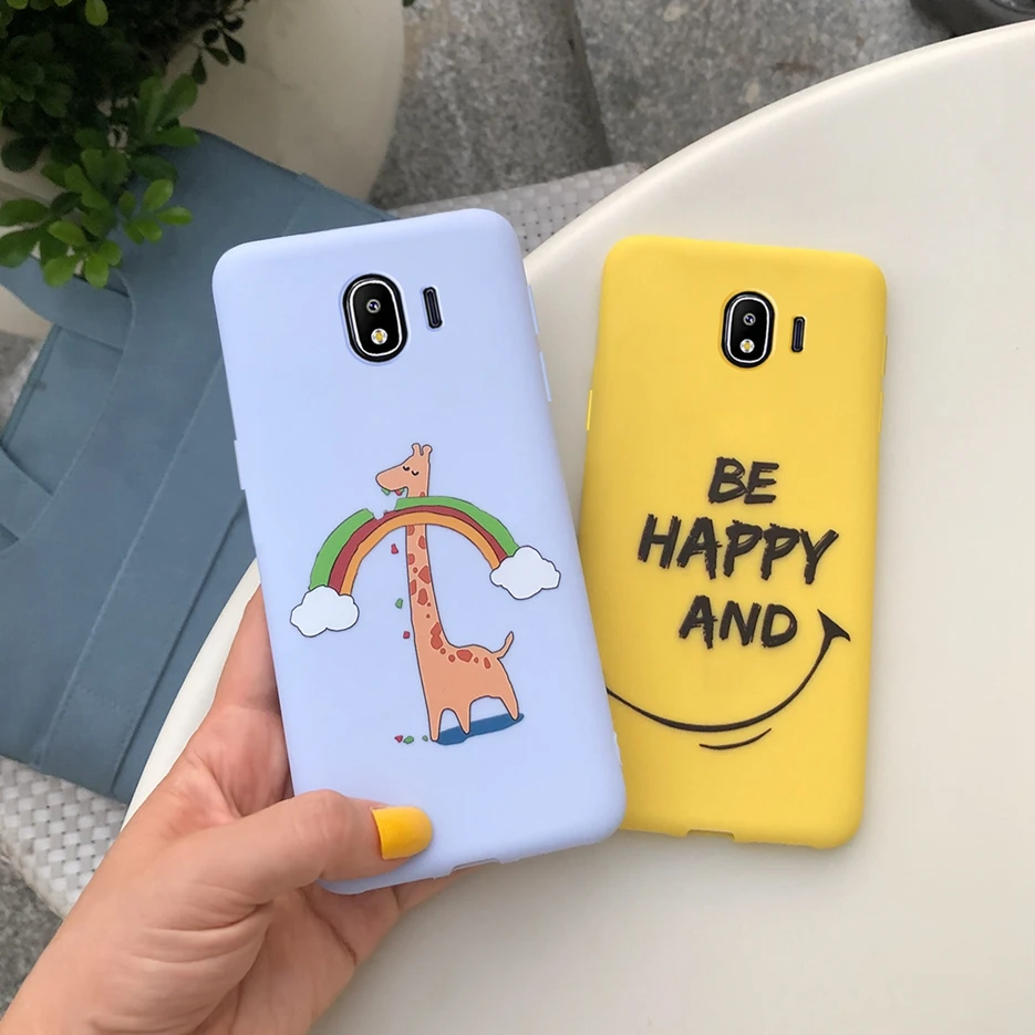Pełna pokrywa dla Samsung Galaxy J4 2018 przypadku J400F śliczny nadruk telefon miękka TPU etui na samsunga J4 2018 J 4 SM-J400F J400 zderzak — zdjęcie 3