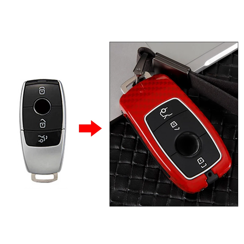 Zinc alloy+Silicone Car Key Cover Case Shell for Mercedes Benz 2017 2018 2019 E Serials E300 E200 E220 Maybach S320L S450 S350