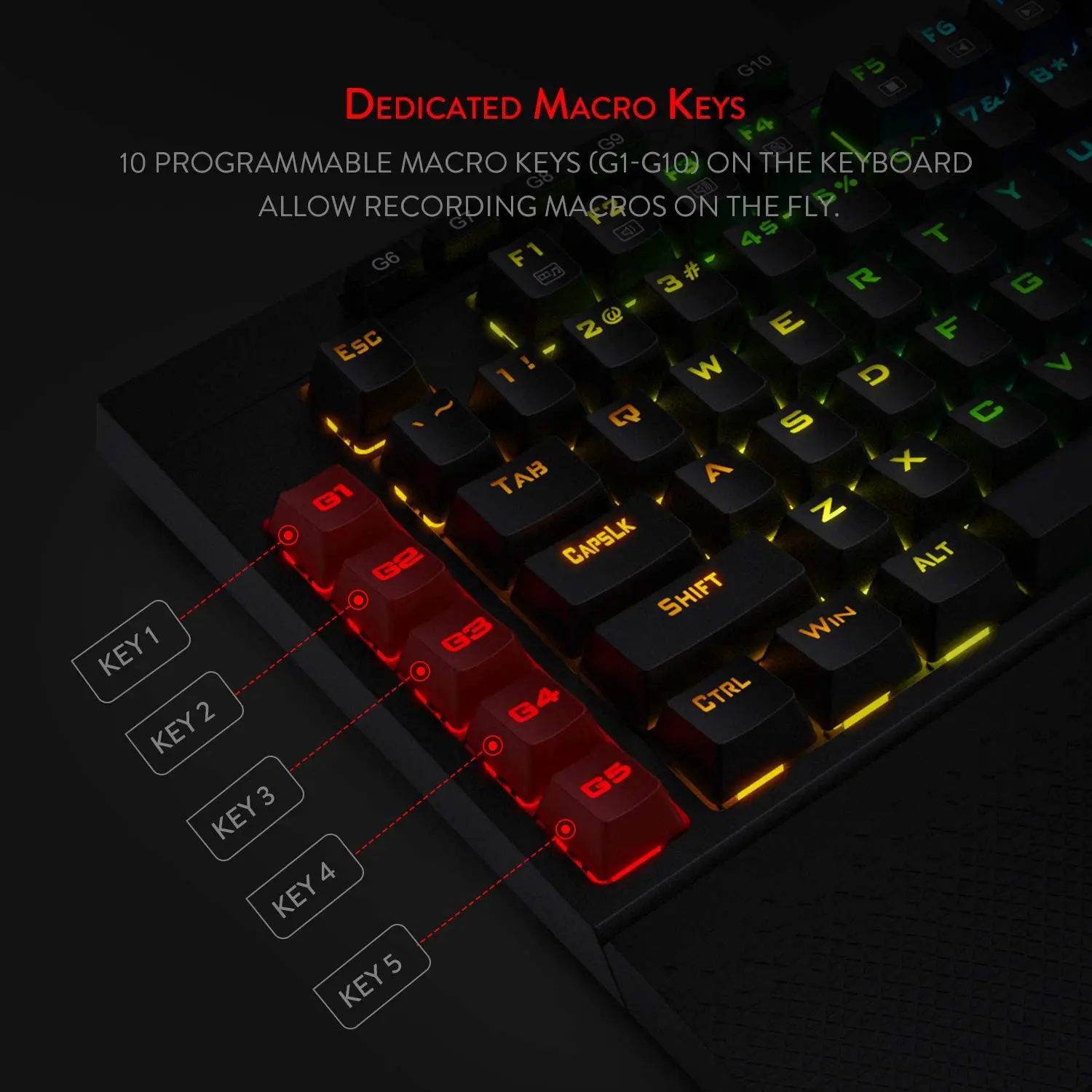 Redragon K596 Vishnu 2.4G Wireless/Wired RGB Mechanical Gaming Keyboard, 87 Keys TKL Compact Keyboard with 3000 mAh Battery