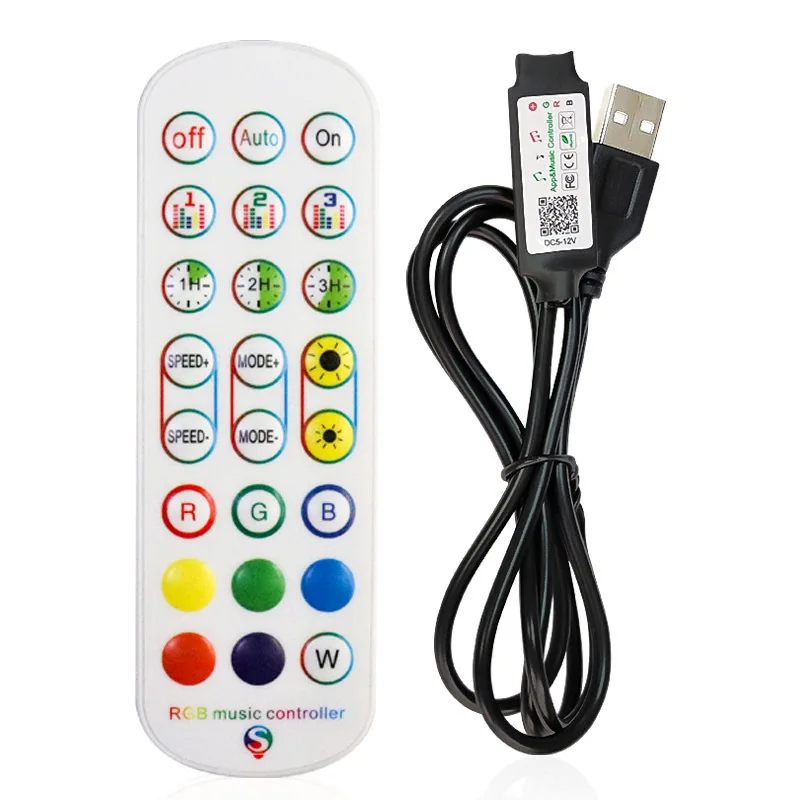 Bande lumineuse LED RGB, Bluetooth, avec adaptateur de contrôleur, Flexible, 5050/2835