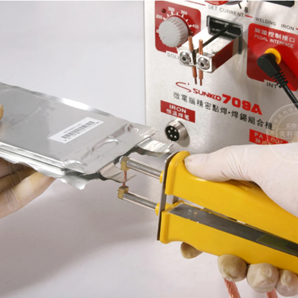 SUNKKO 709A Spot Schweißer 1,9 KW Pulse Spot Schweißen Maschine Für Lithium-Batterie Pack Schweißen Maschine Mit Fernbedienung Löten