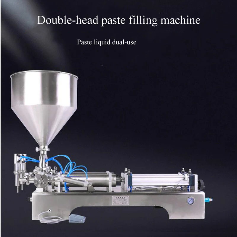 

Horizontal Pneumatic Shampoo Wine Vinegar Cooking Oil Soap Liquid Bottle Piston Filling Machine Water Filler