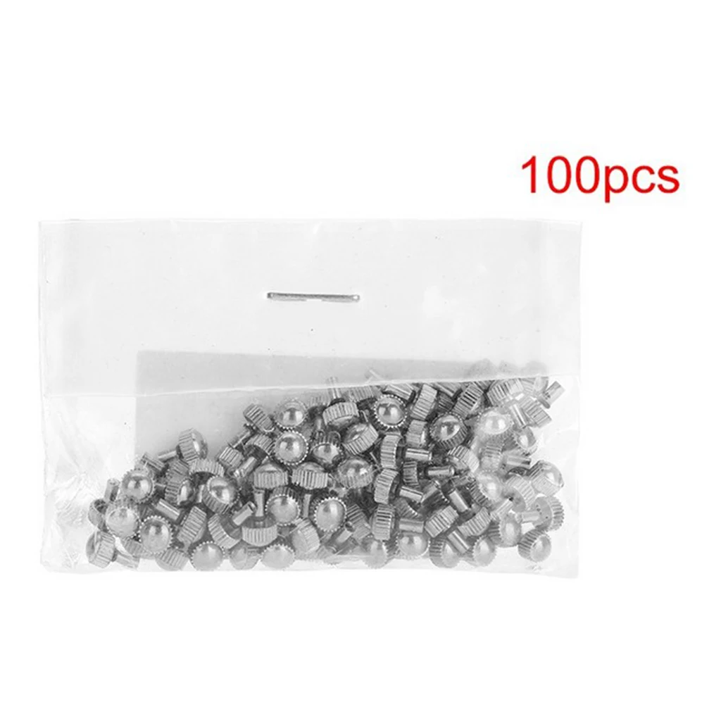 100pcs Waterproof Watch Crowns For Quartz Wrist Watch Repair Or Replace