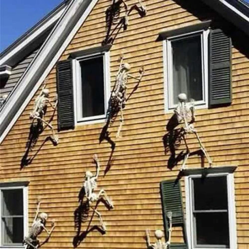 

150CM Scary Halloween Decoration Luminous Hanging Decor Roof Outdoor Party Horror Luminous Movable Skull Halloween Skeleton Prop