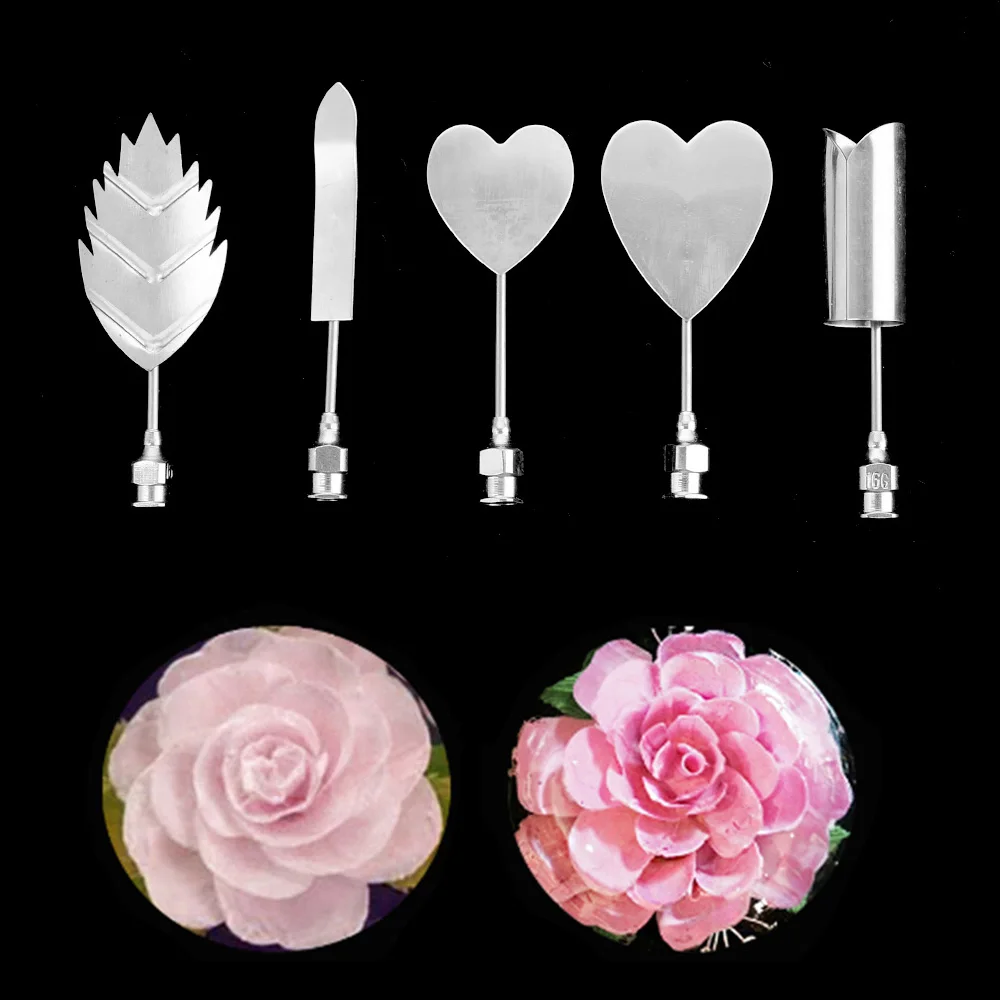 3d Jelly Flower Cake Jello Gelatin Art Tool 5pc All Needles Cake Decorating Mold Needle Nozzle Tools Useful Baking Accessories