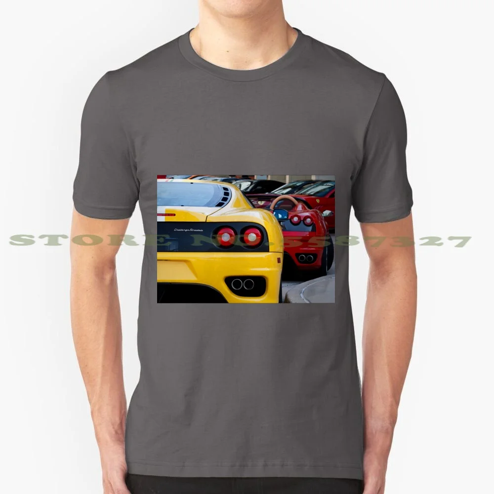 Pair 100% Cotton T-Shirt Challenge Stradale F430 Italian Sports Exotic Supercar Automotive Detail Taillight