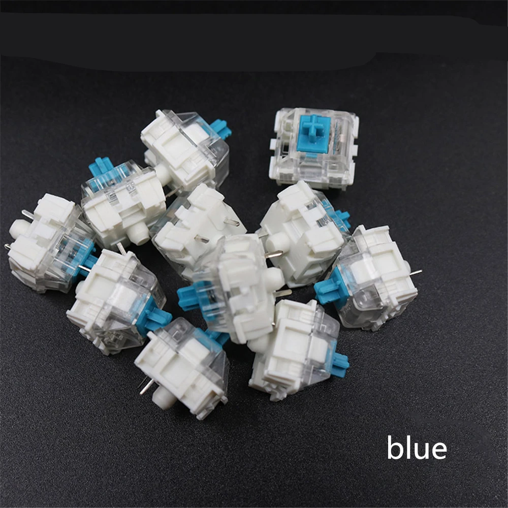 Imagem -02 - Interruptor de Teclado Mecânico para Soquetes Ciy Preto Azul Marrom Vermelho Smd 3pin Pinos Finos Compatível com Interruptor mx 100 Pcs