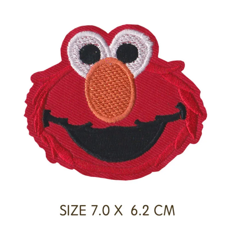 Anime Sesameing Streets Patch COOKIE MONSTER ELMO BIG BIRD Cartoon Bügeln Patches Günstige Gestickte Patches Für Kinder Kleidung