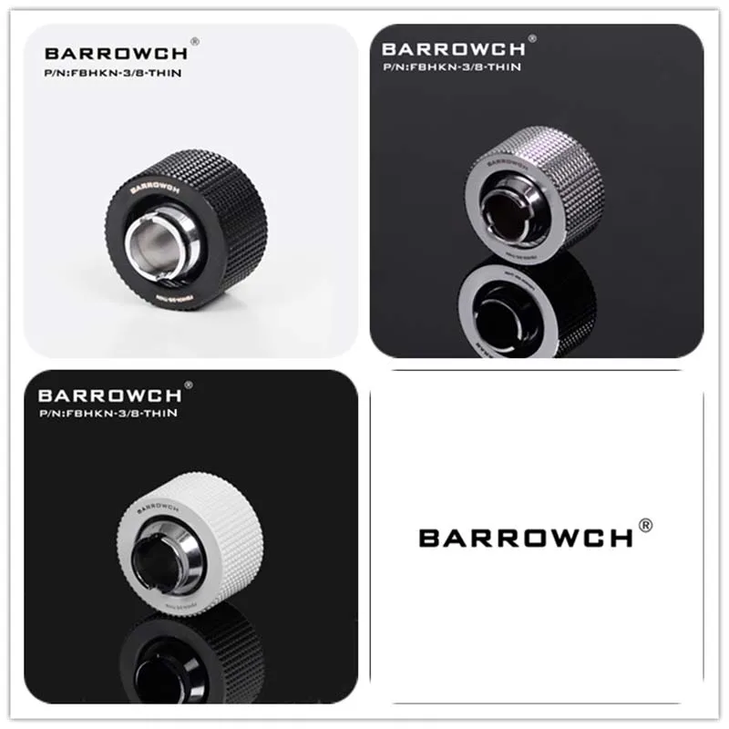 

Barrowch pc water cooling Fitting soft tube connector Sliding tubing for ID9.5mm OD12.7mm/16mm FBHKN-3/8-THIN FBHKN-3/8-THICK