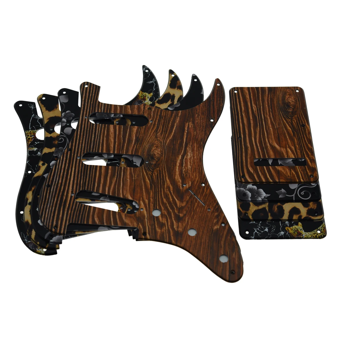 KAISH 3D Printed plastic pickguard ST for Strat Guitar SSS Pickguard,Trem Cover and Screws Various Colors