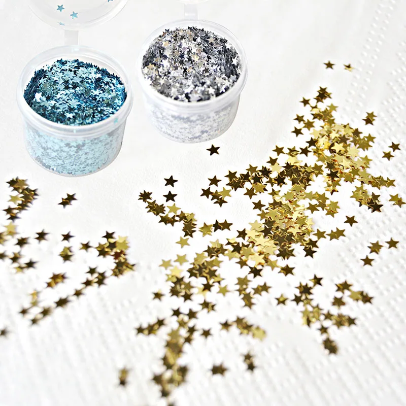 3mm Mini Star Glittering Confetti Sequins Wedding Parties Decoration Table Paillettes for Nail Sewing DIY Crafts Balloon Filled