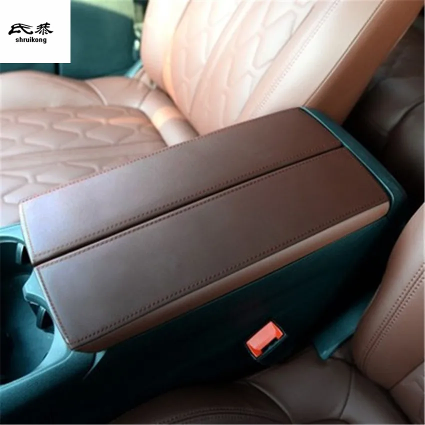 1set Car sticker for 2016-2019 Citroen C5 AIRCROSS Microfiber Leather car accessories armrest box protection cover