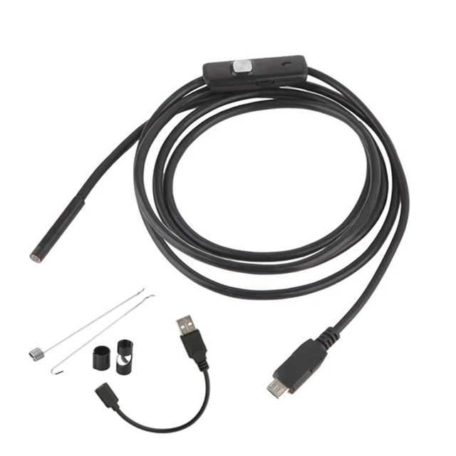 5.5MM Lens 1M/1.5M/2M soft Cable Android USB Endoscope Camera Led Light Borescopes Camera For PC Android Phone