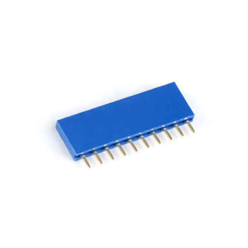 10Pcs 2.54mm Pitch Single row female PCB Female Pin Header Connector Straight Single Row 2/3/4/5/6/8/10/16/20/40Pin socket Board