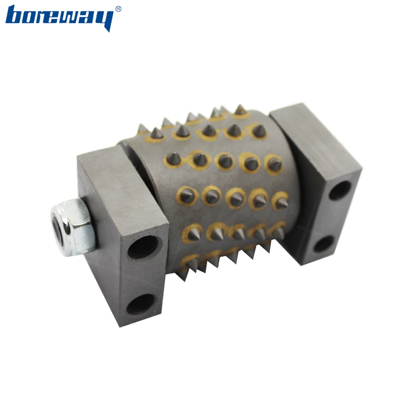 Boreway 60S Teeth Diamond Tool Bush Hammer Rollers Without Frankfurt Base For Grinding Marble Granite Concrete Litzhi Surface