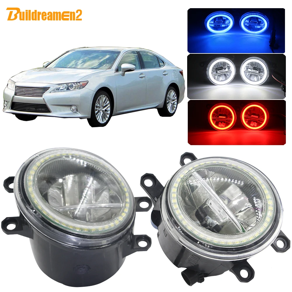 

Buildreamen2 For Lexus ES300h ES350 2013 2014 Car H11 LED Bulb 4000LM Fog Light Angel Eye DRL Daytime Running Light 12V