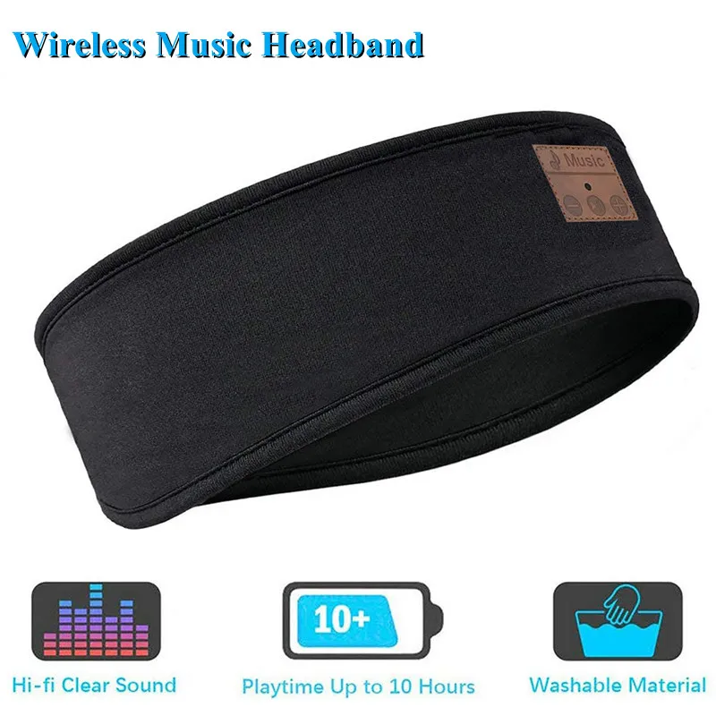 Wireless Music Eye Mask,Smart Sport Headbands Headset,Bluetooth-compatible Headphone Yoga Hair Band,with Mic Magic Sleep Blinder