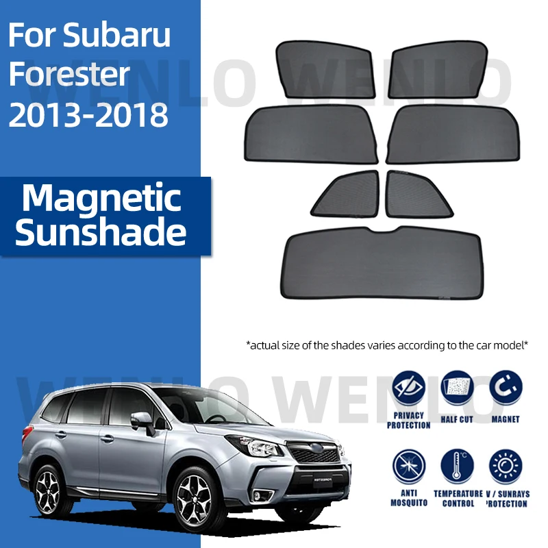 

For Subaru Forester 2013-2018 Windshield Curtain Magnetic Mesh No Sag Sun Shade Interior Visor Window Shield Car Sunshade Net