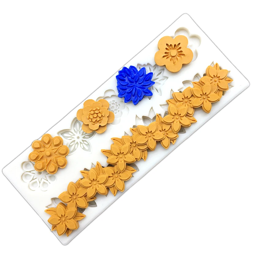 Flower Lace Silicone Sugarcraft Mold Cupcake Chocolate Baking Mold Fondant Cake Decorating Tools