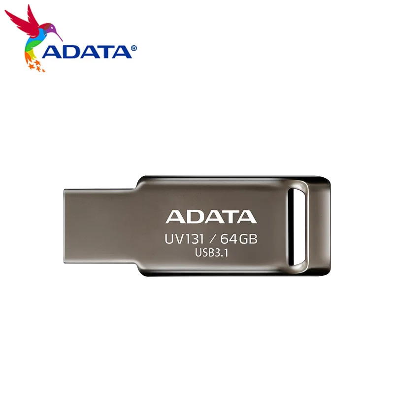 ADATA UV131 USB 3.1 فلاش حملة 16 جيجابايت 32 جيجابايت 64 جيجابايت فلاش ميموري للتخزين عصا معدنية Porble USB3.1 عالية السرعة القلم محرك U القرص للكمبيوتر