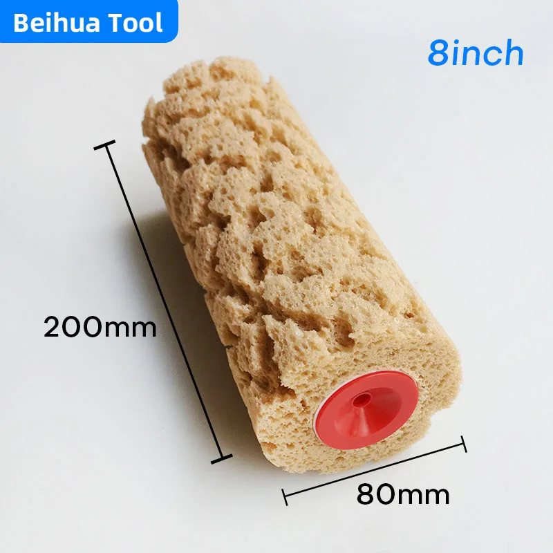 6 Inci 7 Inci 8 Inci Kuas Rol Cat Busa Spons Rol Bertekstur Rumput Laut Buatan untuk Dekorasi Dinding Alat Pelukis Berpola