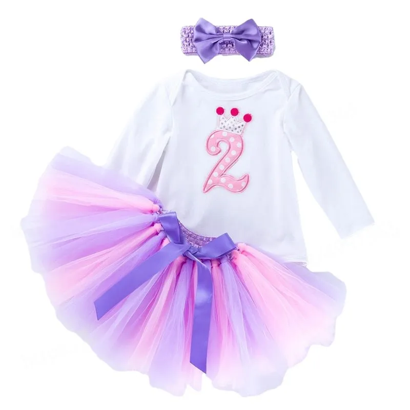 Vestidos de cumpleaños de 2 años para niñas, ropa para niños pequeños, trajes de cumpleaños, Navidad, Año Nuevo, vestidos de verano, vestidos de