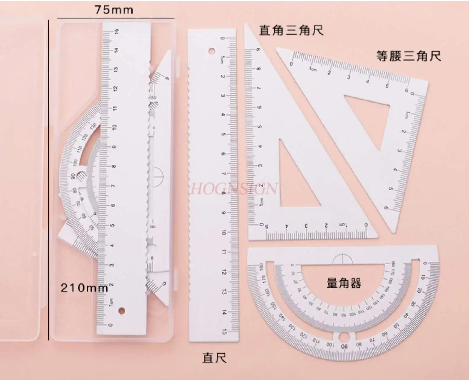 Multifuncional Pintura Ferramentas Set, Praça Transferidor, Desenho Set, Teste