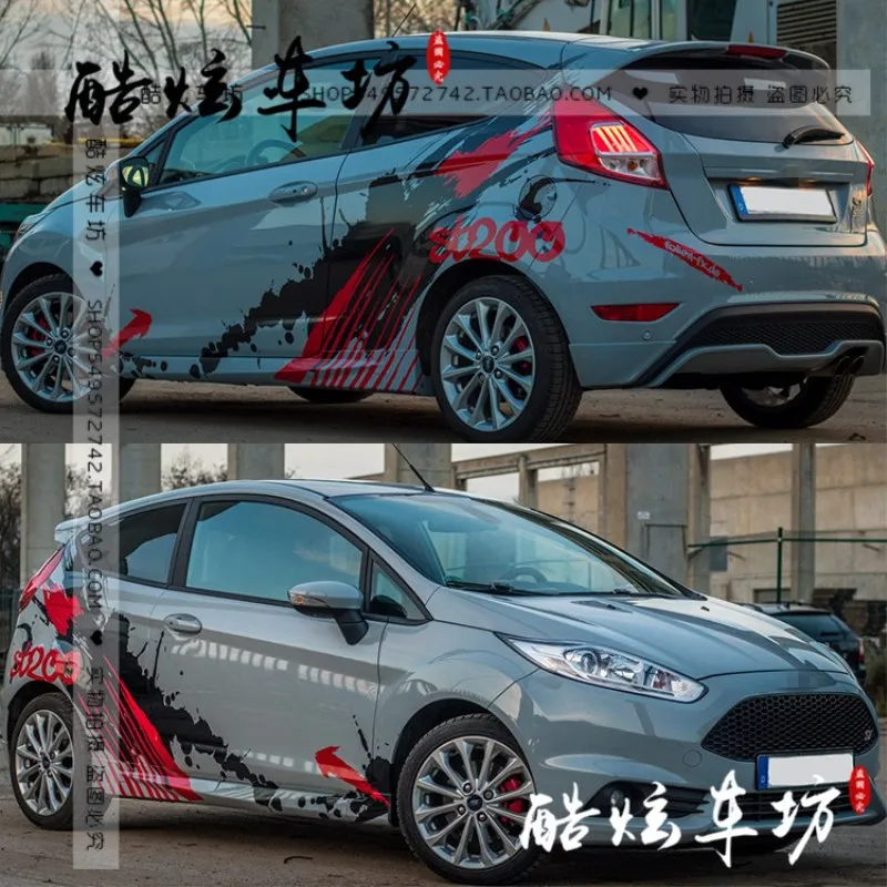 

Автомобильные наклейки для Ford Focus Fiesta, модификация кузова автомобиля, экстерьера, персонализированная гоночная специальная наклейка, пленка