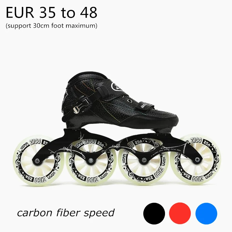 Outdoor Speed Racing Long Street Trace Asphalt Road Inline Speed Skates Shoes Carbon Fiber Adults Kids Sport Roller Patines EU48