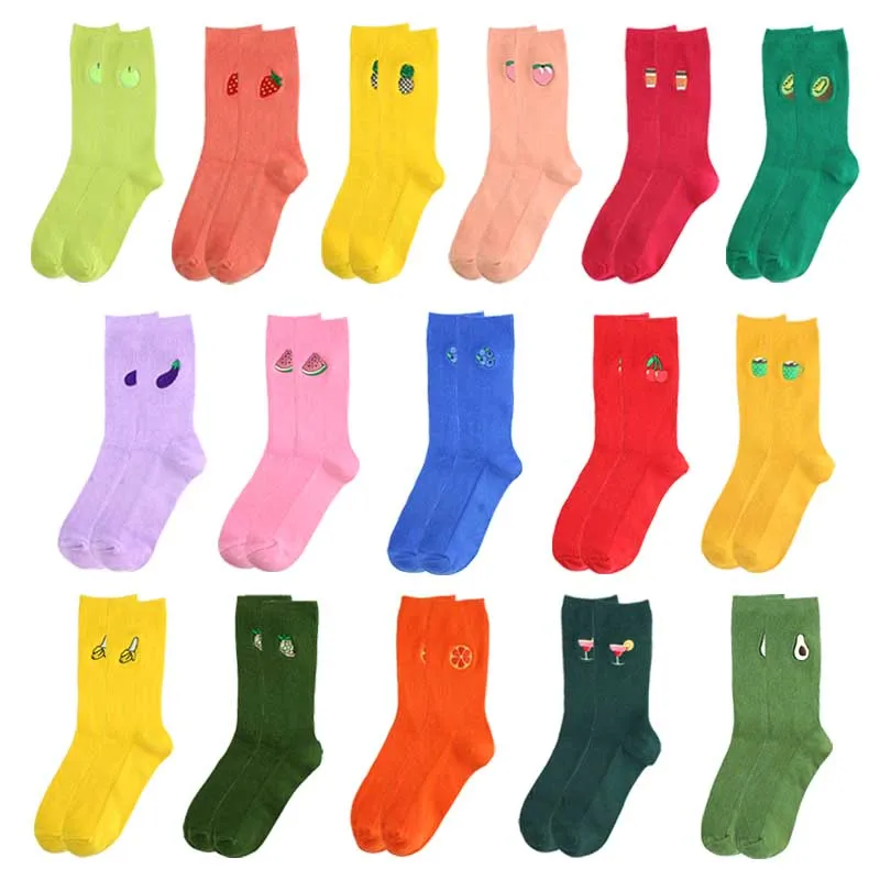 Japanese Department College Wind Banana/Cherry/Peach/Avocado/Pineapple/Blueberry/Grape/Watermelon/Apple/Strawberry Fruit Socks