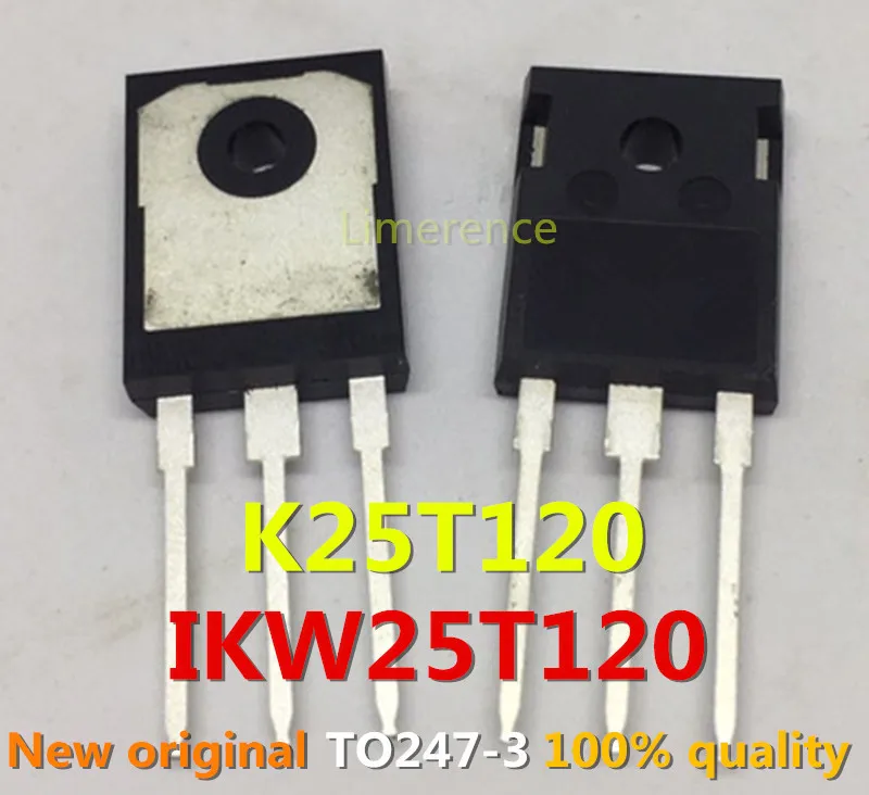 

100% nuevo 50 unids/lote original MOSFET IKW25T120 K25T120 25A 1200V TO-247 IGBT Transistor