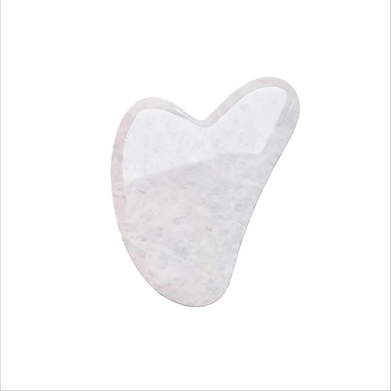 Facial gua sha com pedra de cristal, massageador facial de jade com rolo ametista natural para massagem e acupuntura, para o corpo e olhos