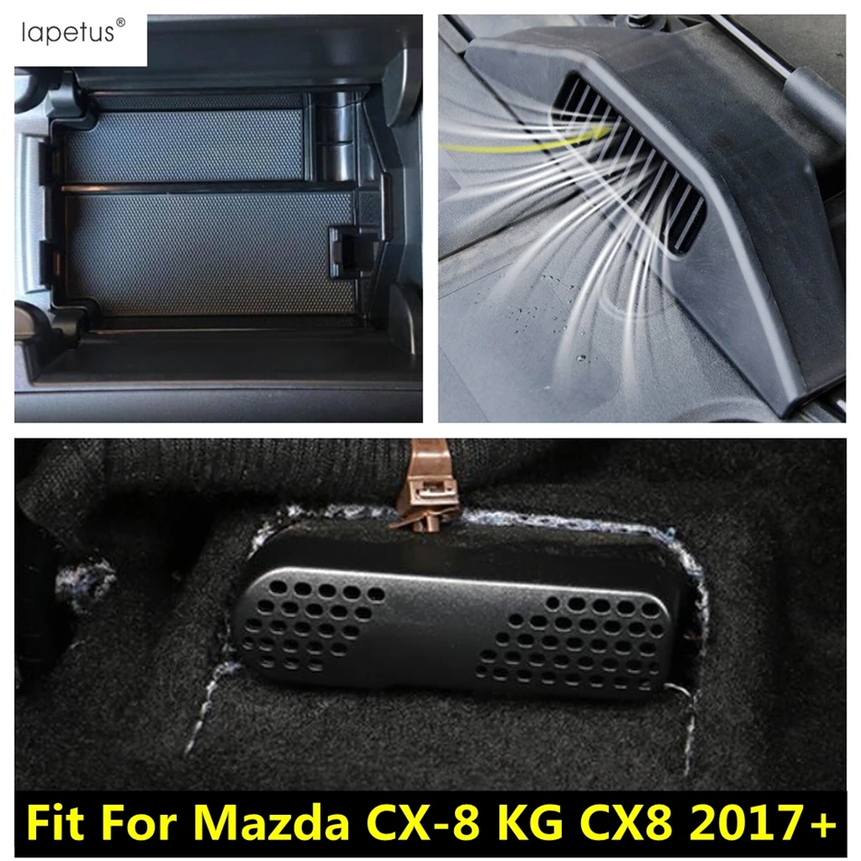 

Central Storage Box / Seat Under Floor AC Vent Dust Cover / Engine Air Inlet Trim Accessories For Mazda CX-8 KG CX8 2017 - 2021