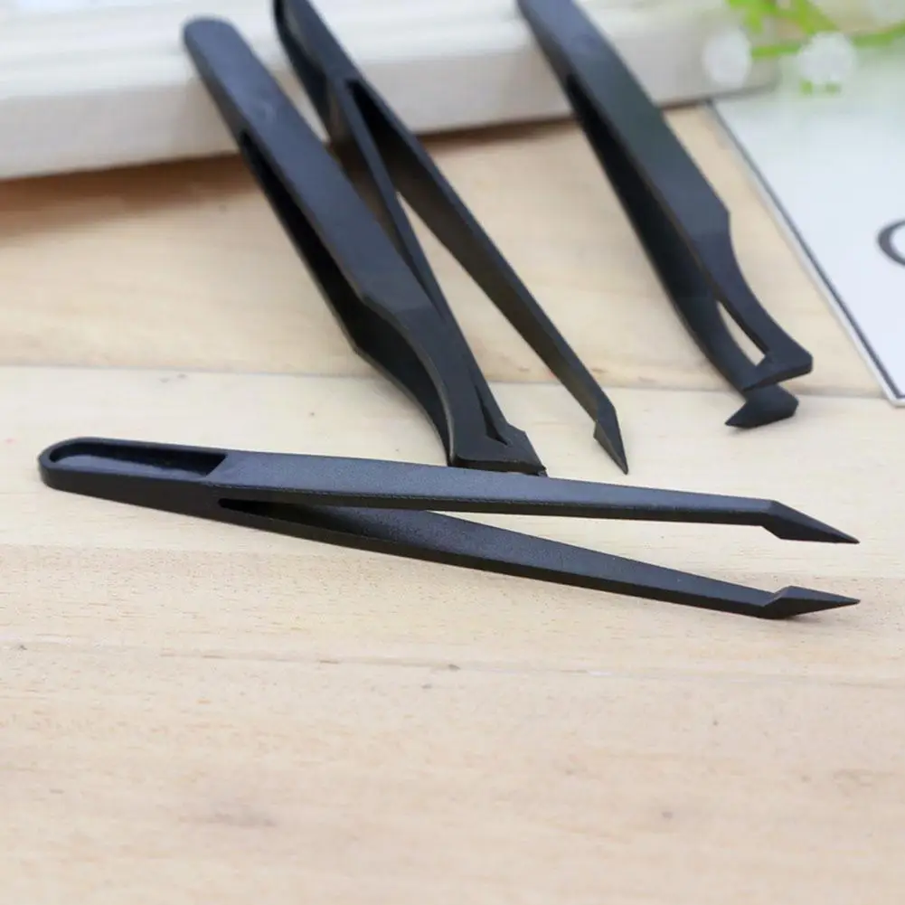 1pcs Anti-static Eyebrow Tweezers Makeup Tools Plastic 12mm Tools Hand Set Forceps Repair N4D1