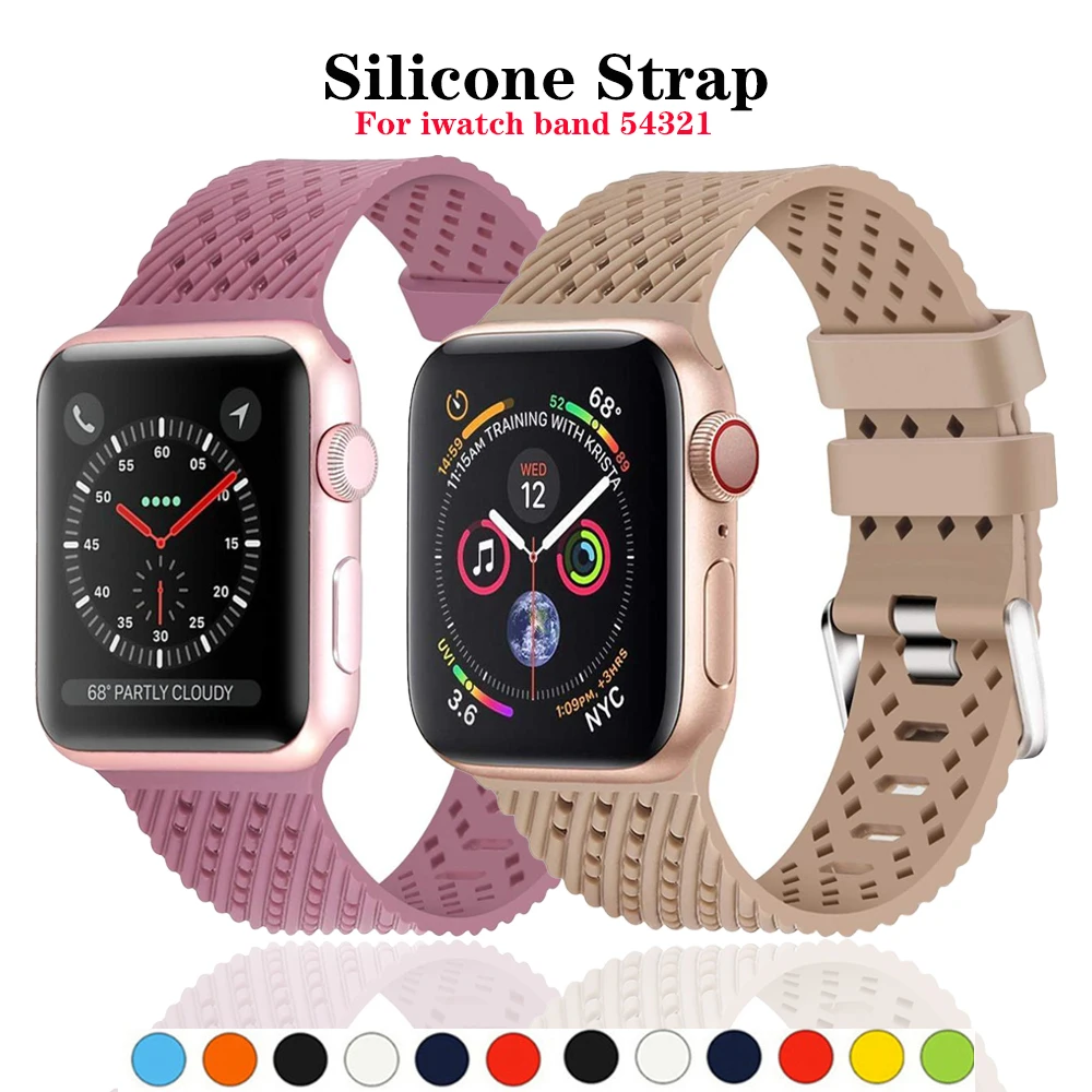 Correa For Apple watch band 44mm 40mm iwatch band 42mm 38mm 3D Texture watchband bracelet for apple watch serie 6 se 5 4 3 strap