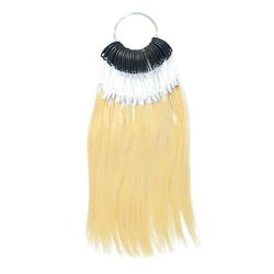 30Pcs/Set Color Ring for Hair Extensions Swatch Hair Rings for Hair Test 100% Human Hair Salon Hair Dyeing Sample