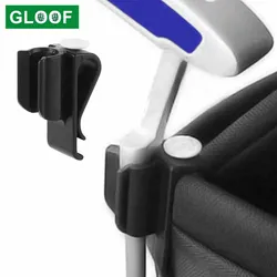 Golf Club Bag Clips On Putter Clamp Holder Organizer Durable Plastic Black Putting Clip with Ball Marker for Men Women Golfer