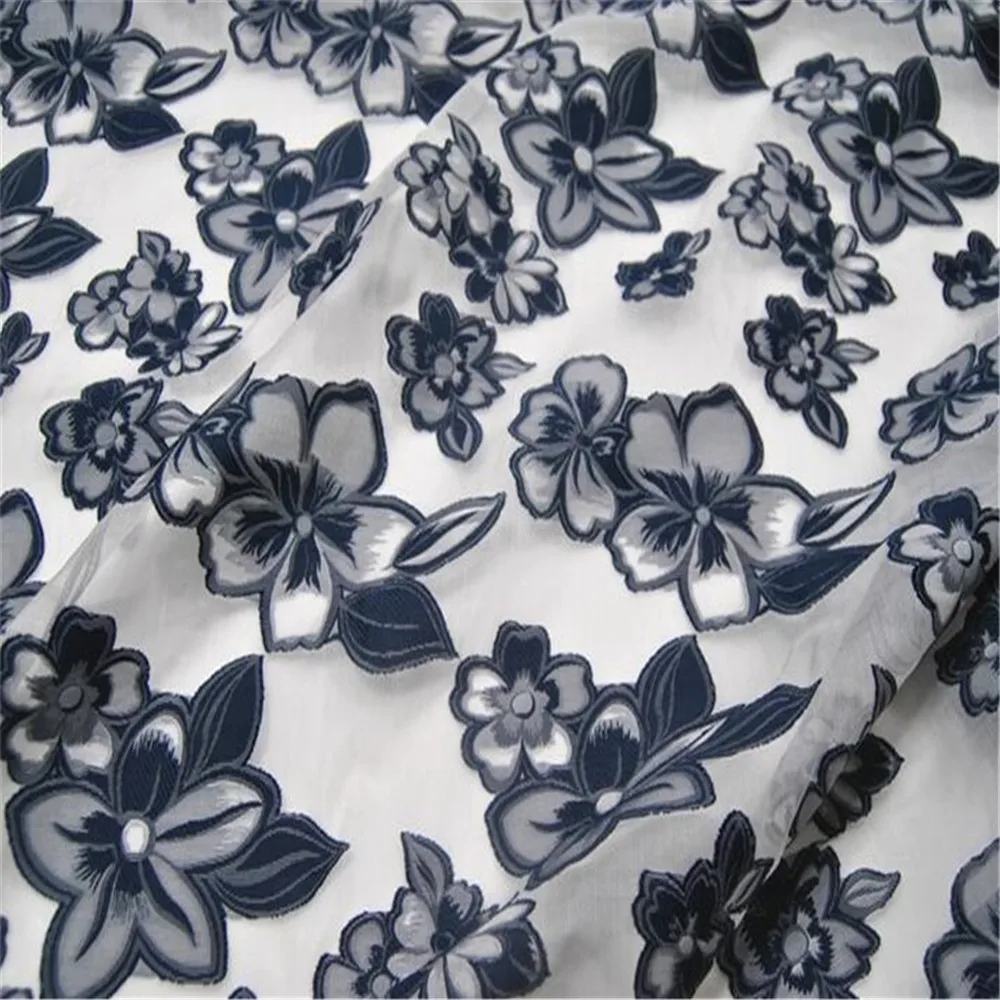 Comfortable Popular Nice Design Floral Pattern Silk Jacquard Fabric with Competitive Price for Dress