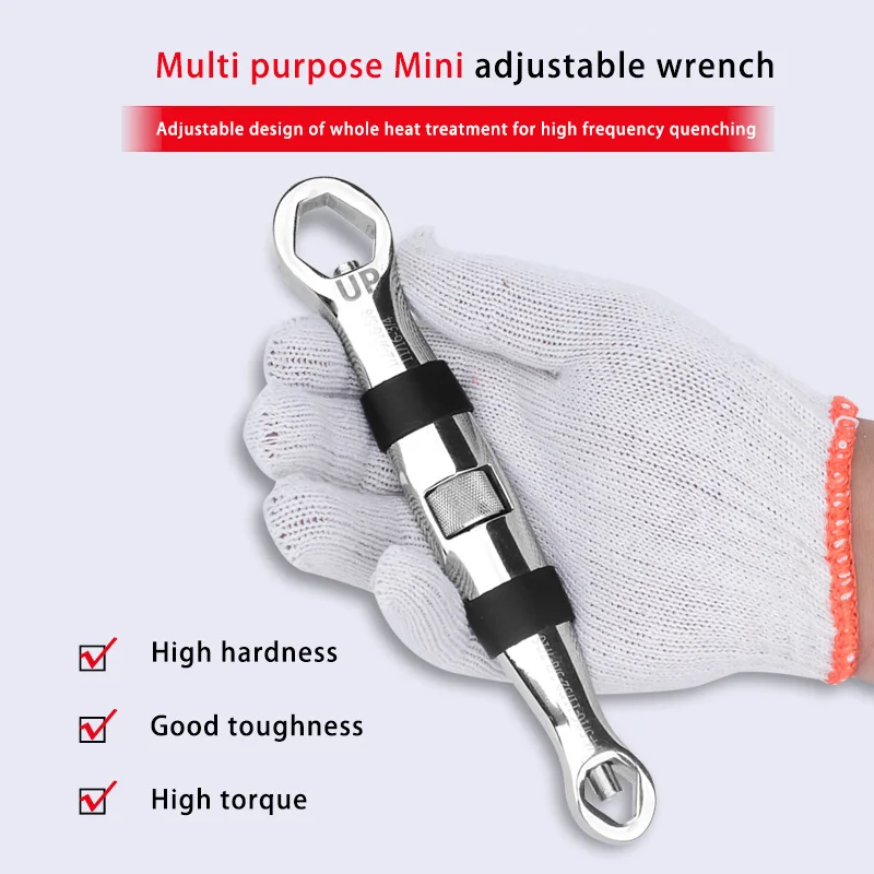 23 in 1 Adjustable Multi Functional Flexible Type Wrench 1/4 Inch -3/4 Inch, 7-19 Mm Adjustable Wrench ratchet set tools