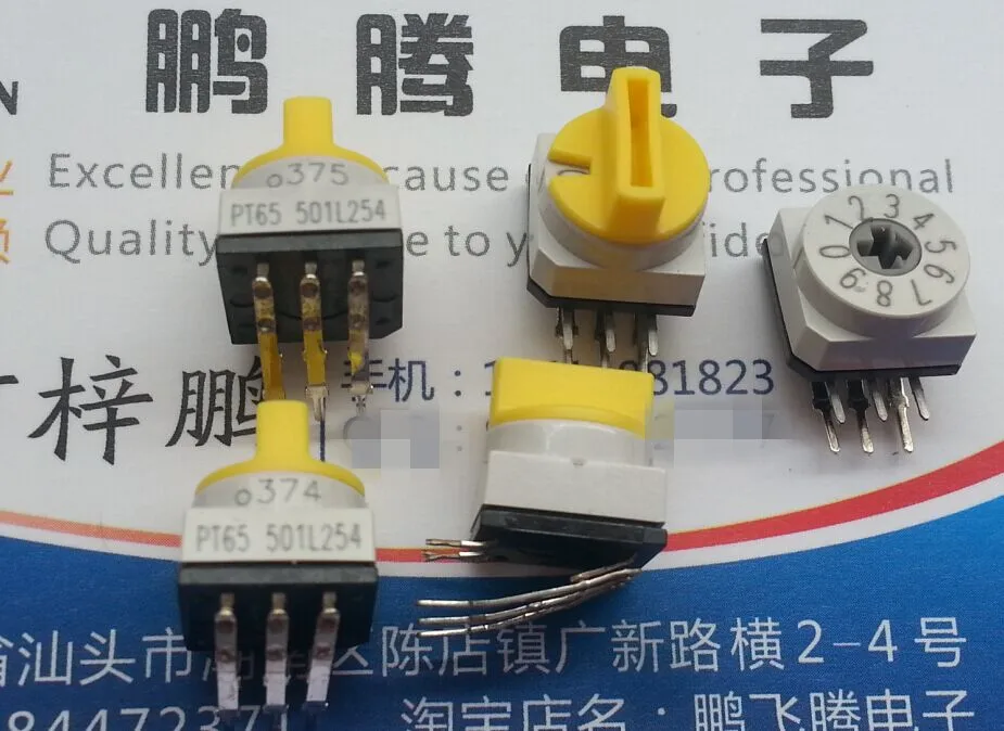 Code de commutation de code de numérotation, code rotatif de 0 à 9/10 bits, réglage latéral 3:3, allemand, 1 pièce