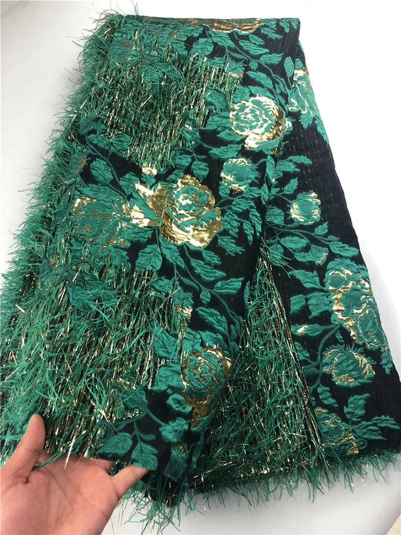 Nigerian Lace Fabric High Quality Organza Sequin Lace Fabric Embroidered Tulle African Net Lace Fabric For Dress    COP-0018