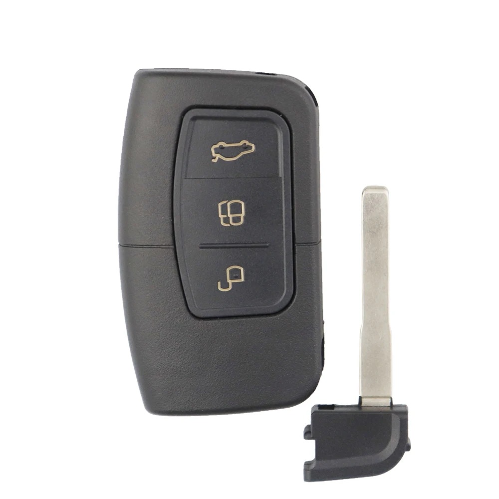 YIQIXIN 3BT Flip Folding Remote Smart Car Key For Ford Fusion Focus Fiesta Mk7 Escape Kuga HU101 4D63 433MHZ ID46 Chip PCF7952