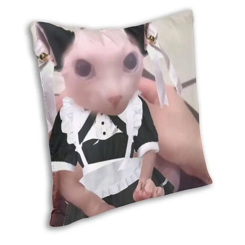 Bingus Funny Meme Cushion Cover 45x45 Home Decorative 3D Printing Sphynx Cat Throw Pillow Case for Sofa Chair Seat Pillowcover