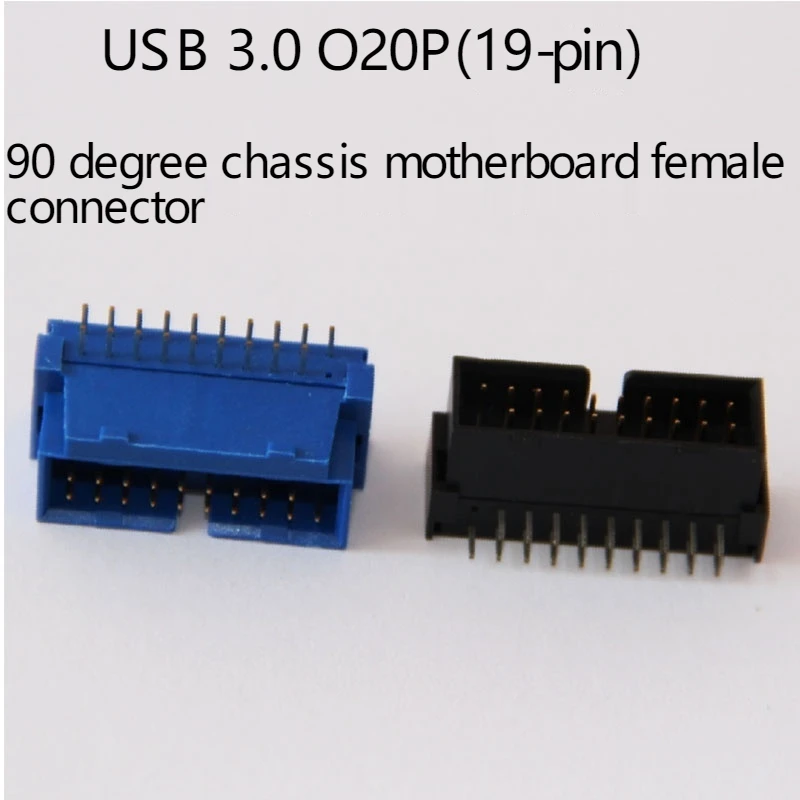 

2 pcs High-quality usb3.0 male IDC 20Pin chassis motherboard interface 19-pin 90-degree 20P male connector