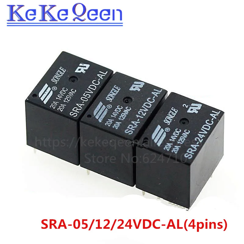 Automotive Power Relays SRA-05VDC-AL SRA-12VDC-AL SRA24VDC-AL SRA-05VDC-CL SRA-12VDC-CL SRA-24VDC-CL 5V 12V 24V 20A T74 4/5PIN