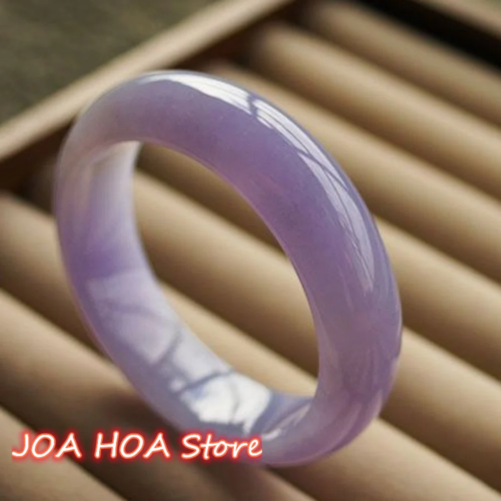 Natural Myanmar Old Pit Jadeite Bangle Jade Class A Ice Glutinous Kind Violet Bracelet Fine Handring Jewelry