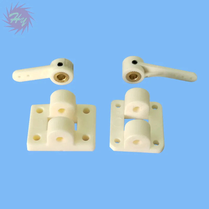 2 Sets Front Wheel Steering Arms & Mounts For RC Airplanes Parts Electric Planes Foam  Model Accessories Color White & Black