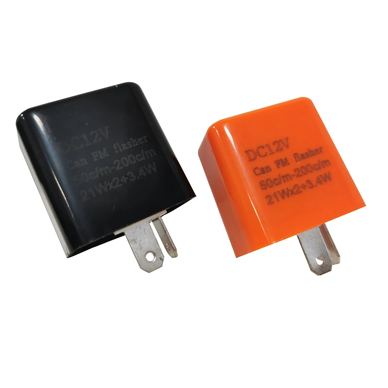 2 Pin LED Flasher Relay 12V Adjustable Frequency of Turn Signals Blinker Indicator Relays For Motorcycle Motorbike Accessories