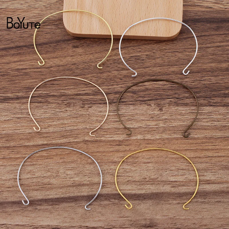 BoYuTe (50 Pieces/Lot) 65*1.2mm Metal Brass Bracelet Circles Factory Supply Handmade Diy Jewelry Accessories
